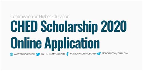 ched scholarship online application 2020.